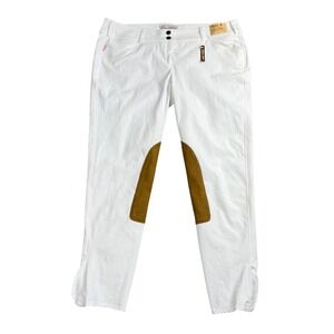 The Tailored Sportsman Trophy Hunter Breeches Horse Women 36R White Tan Low Rise